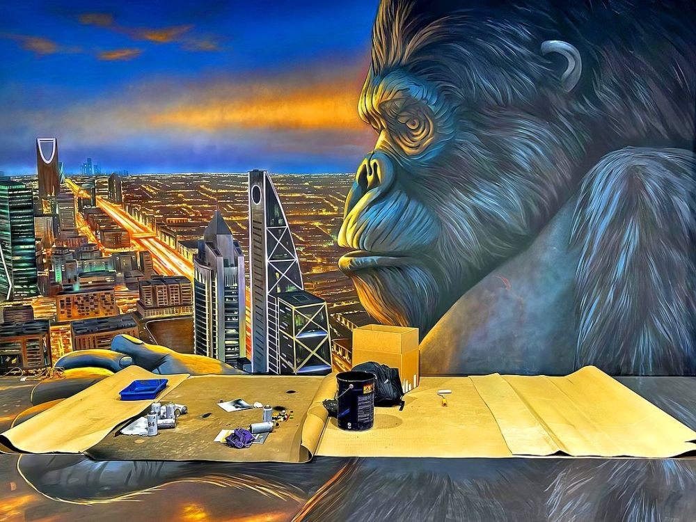 متحف الأوهام - متحف Big Fun الرياض - مجسم king kong العملاق